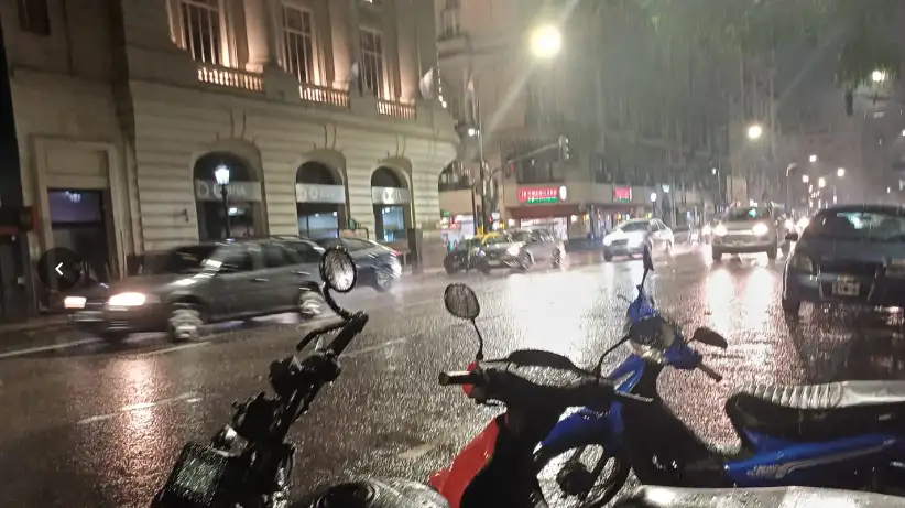 Lluvia en Buenos Aires.