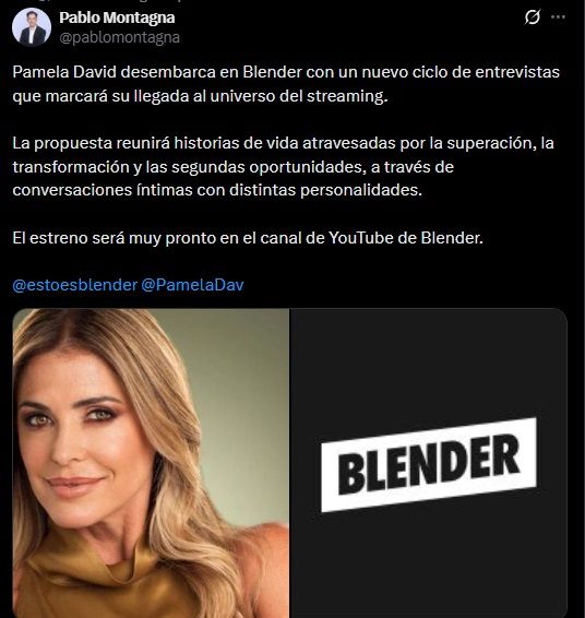 Pamela David desembarca en el streaming