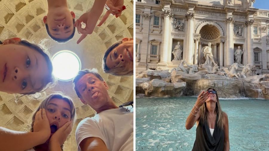 Vacaciones de Sandra Borghi y su novio Pablo Rodríguez junto a sus hijos en Italia
