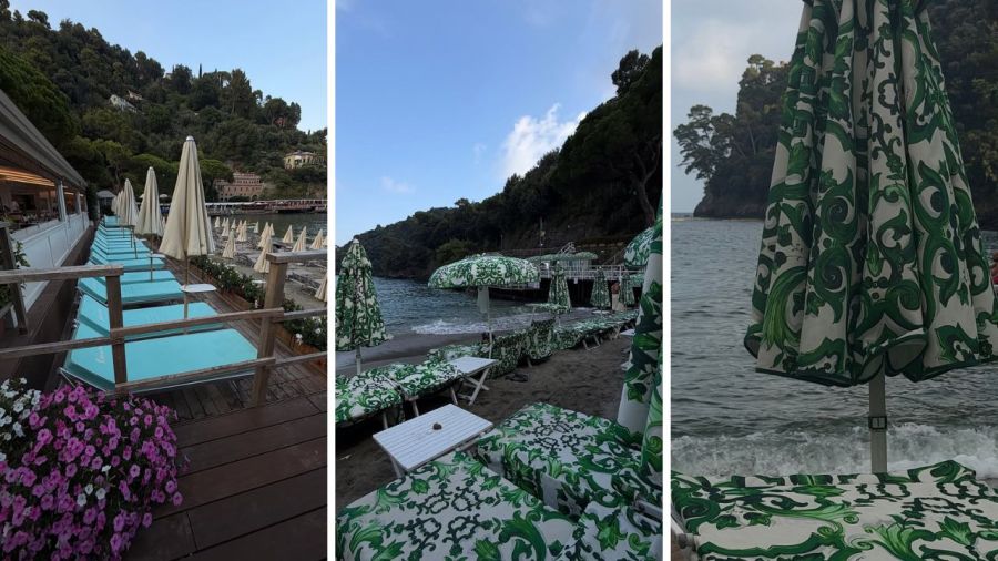 Vacaciones de Wanda Nara y sus hijas Francesca e Isabella en Italia 