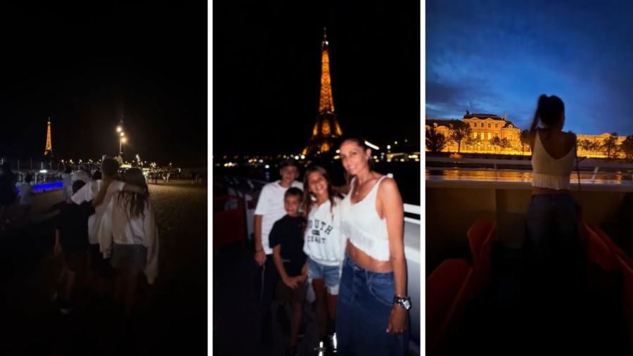 Vacaciones de Gisela Dulko en París junto a sus hijos