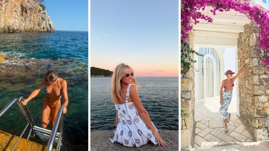 Vacaciones de Mariana Fabbiani en el Mediterráneo
