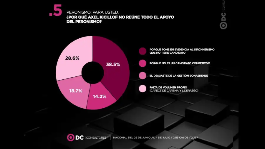 Encuesta rumbo a 2027: Cuatro consultoras midieron el desgaste de Milei y la crisis de liderazgo en el peronismo 13 Gráfico DC Consultores