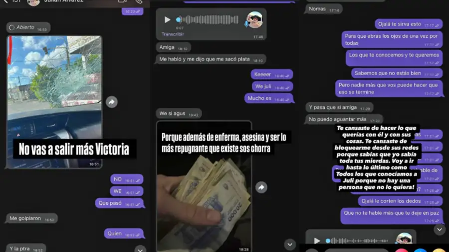 Caso Julián Álvarez: las capturas que exponen situaciones de violencia
