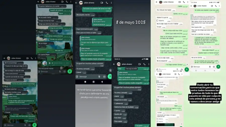 Caso Julián Álvarez: las capturas que exponen situaciones de violencia