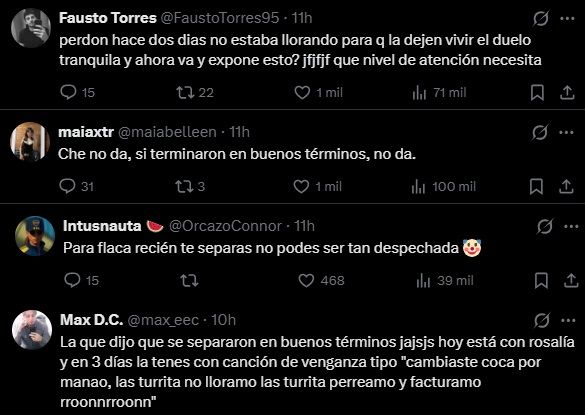 Los comentarios contra La Joaqui por su separación de Luck Ra