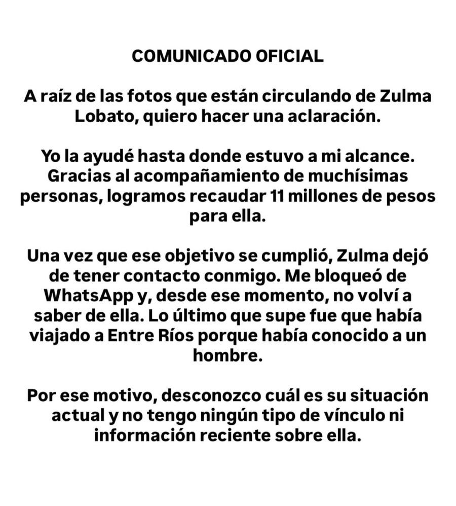 La Cuerpo sobre Zulma Lobato