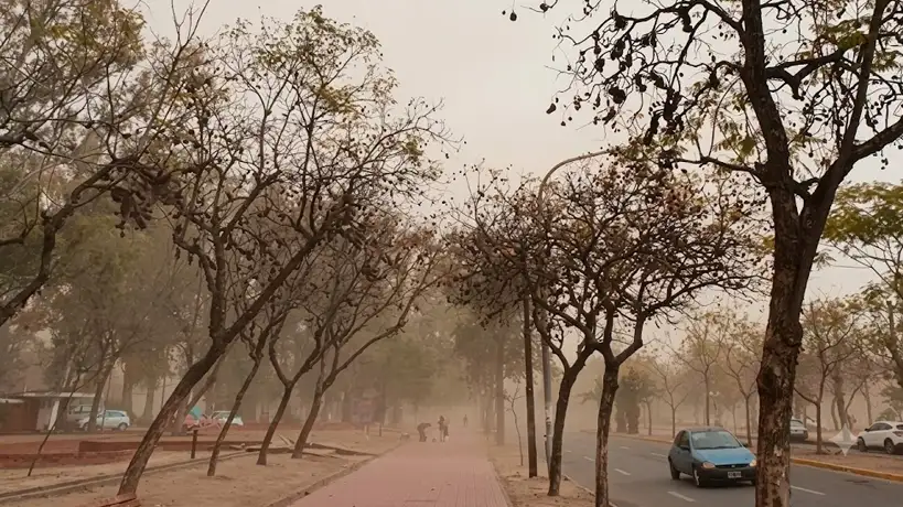 Ráfagas de fuertes vientos en Córdoba