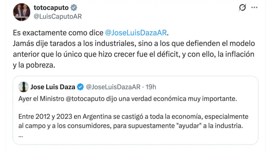 Luis Caputo X 07082026
