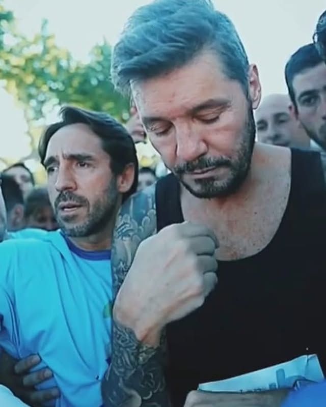 Marcelo Tinelli con Guillermo Eguiñó