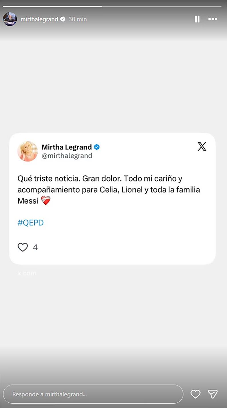 El mensaje de Mirtha Legrand tras la muerte de Jorge Messi