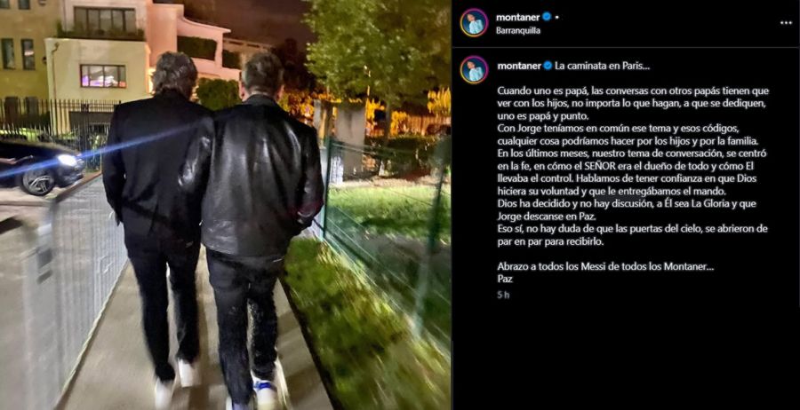 El posteo de Ricardo Montaner tras la muerte de Jorge Messi