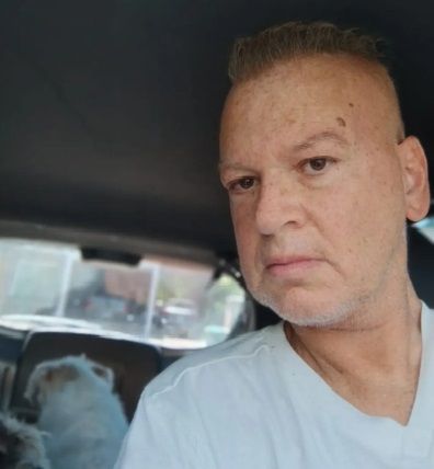Leandro Rud con su perro