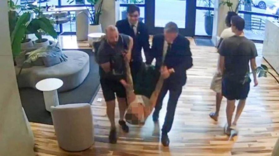 Liam Payne por las cámaras de seguridad antes de su muerte.