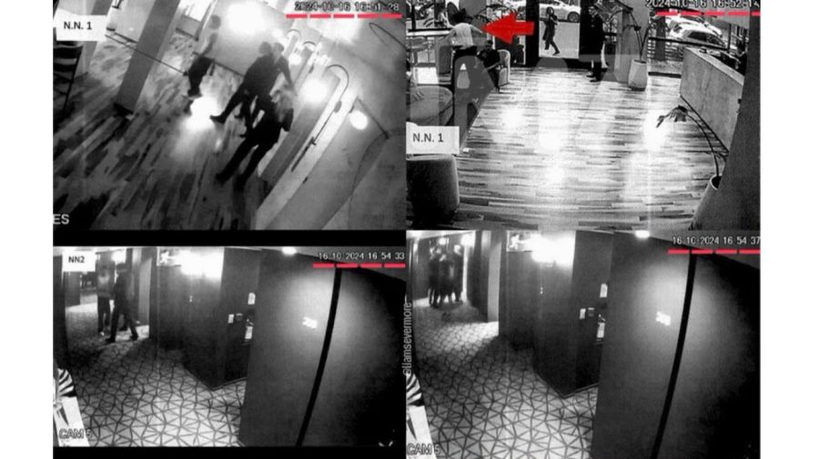 Liam Payne por las cámaras de seguridad antes de su muerte.