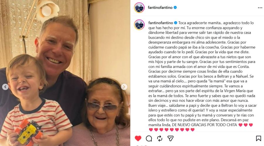 Muerte de la mamá de Alejandro Fantino