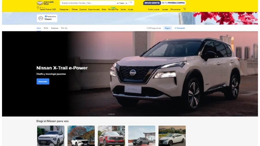 Nissan renovó su Tienda Oficial en Mercado Libre: catálogo único y contacto con concesionarios