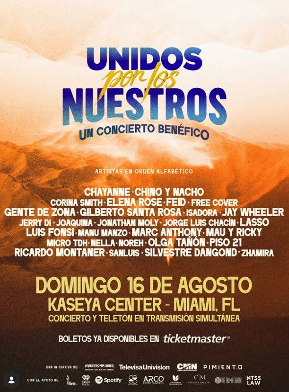 Concierto benéfico en Miami para víctimas de terremotos en Venezuela y Colombia