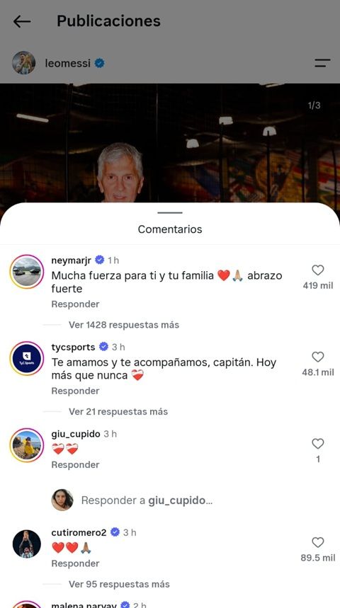 El mensaje de los famosos a Lionel Messi