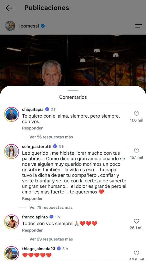 El mensaje de los famosos a Lionel Messi