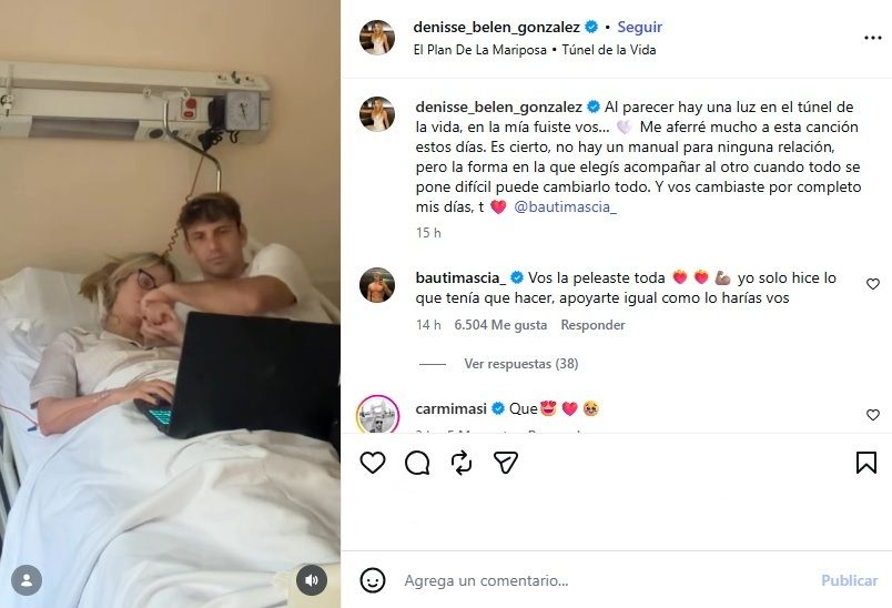 El romántico video de Denisse González a Bautista Mascia que conmovió las redes