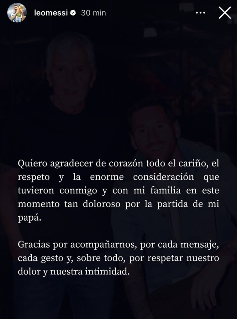 La sentida carta abierta de Leo Messi a su papá, Jorge 