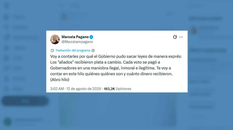 X Marcela Pagano