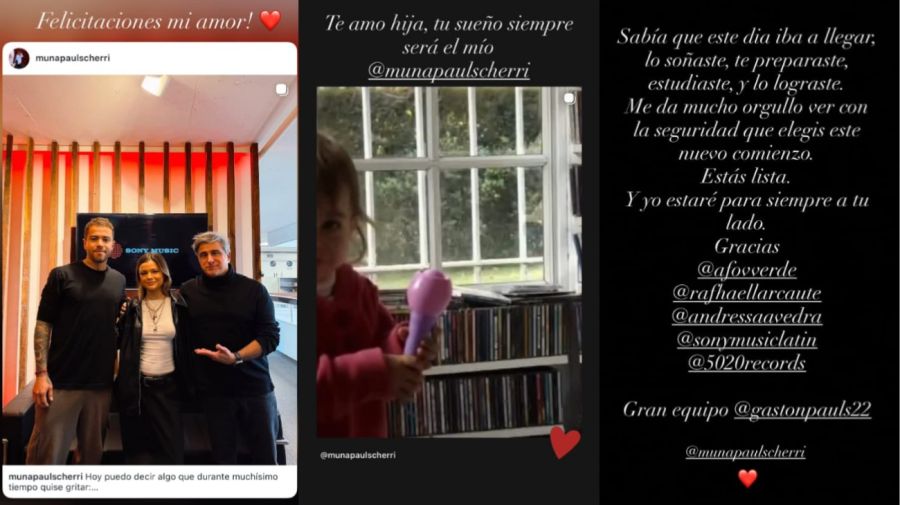 Agustina Cherri y Gastón Pauls por su hija Muna