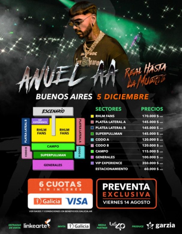 Anuel AA en Argentina en diciembre