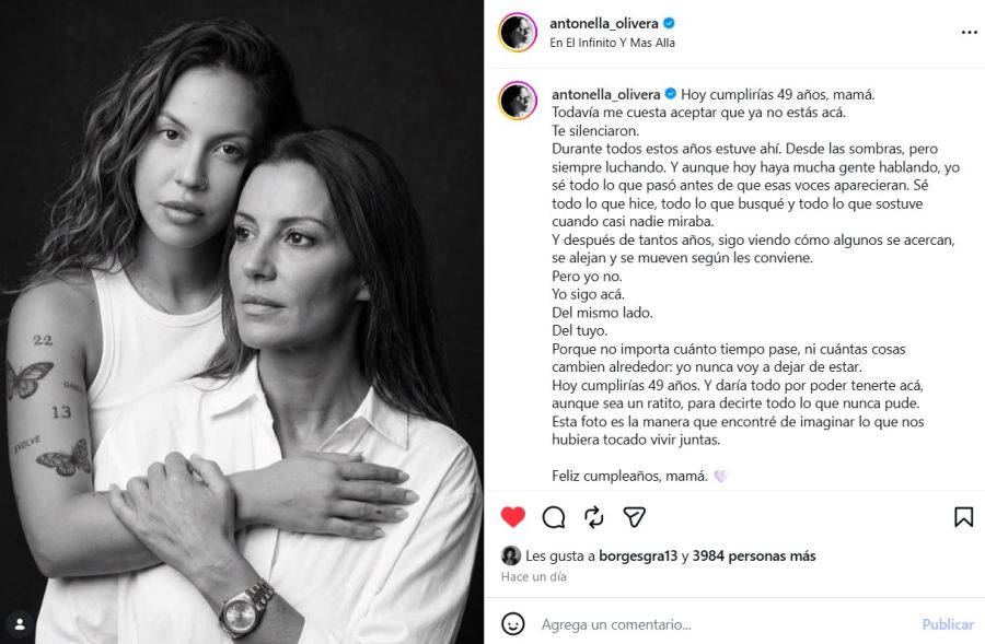 El devastador mensaje de la hija de Natacha Jaitt en el día que hubiera cumplido 49 años