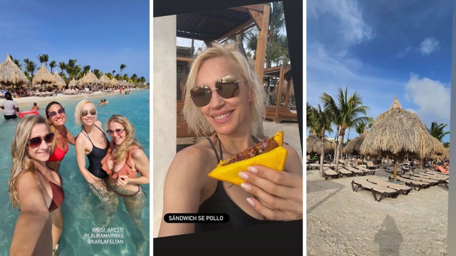 Las vacaciones de Ingrid Grudke en Curazao