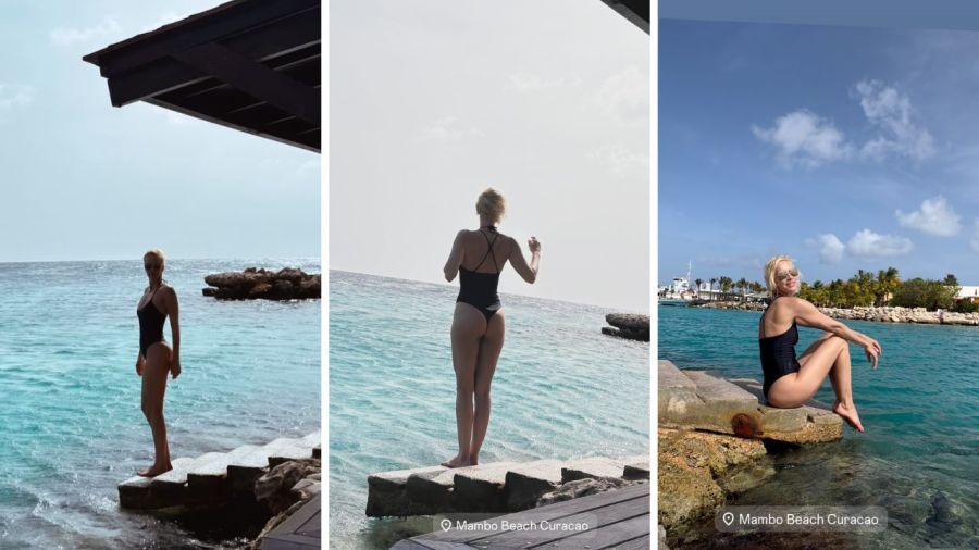 Las vacaciones de Ingrid Grudke en Curazao
