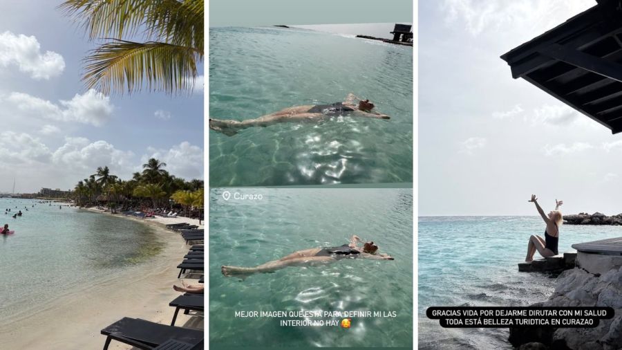 Las vacaciones de Ingrid Grudke en Curazao