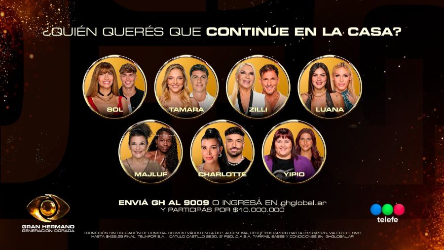 Los nominados para la gala de eliminación del lunes 17 de agosto en Gran Hermano Generación Dorada