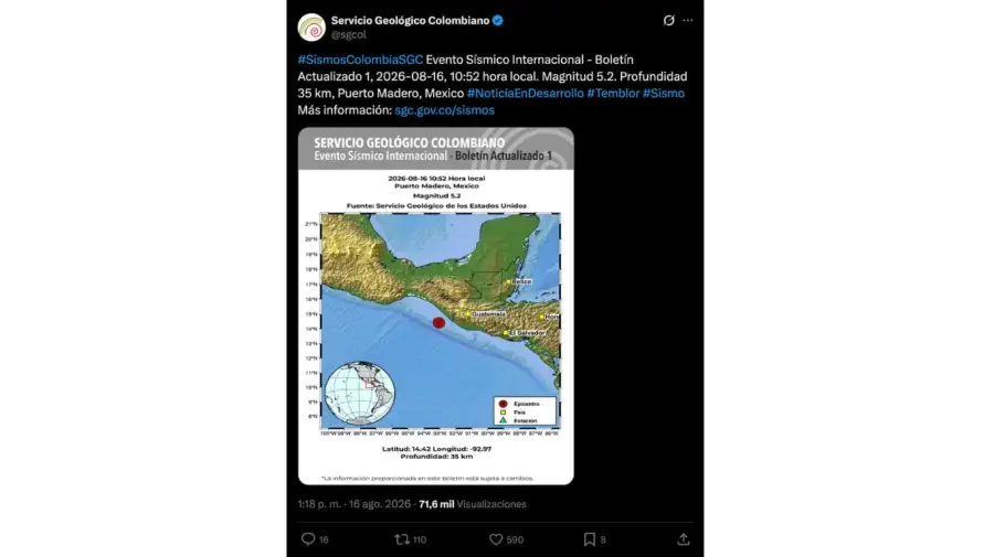 Sismo en México