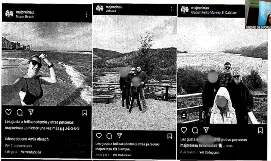 Fotografías difundidas durante el juicio