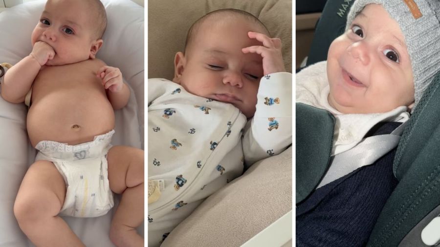 María Belén Ludueña celebró el Día del niño junto a su hijo Vito