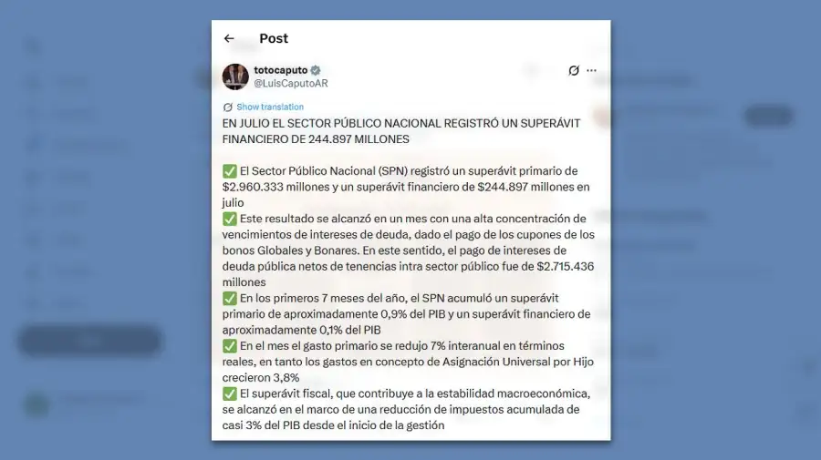 Posteo Luis Caputo