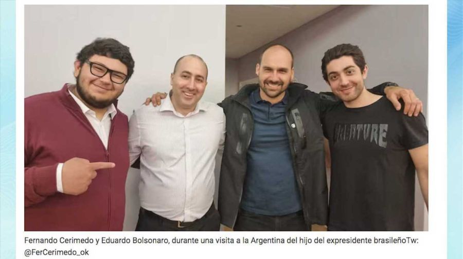 Fernando Cerimedo y Eduardo Bolsonaro