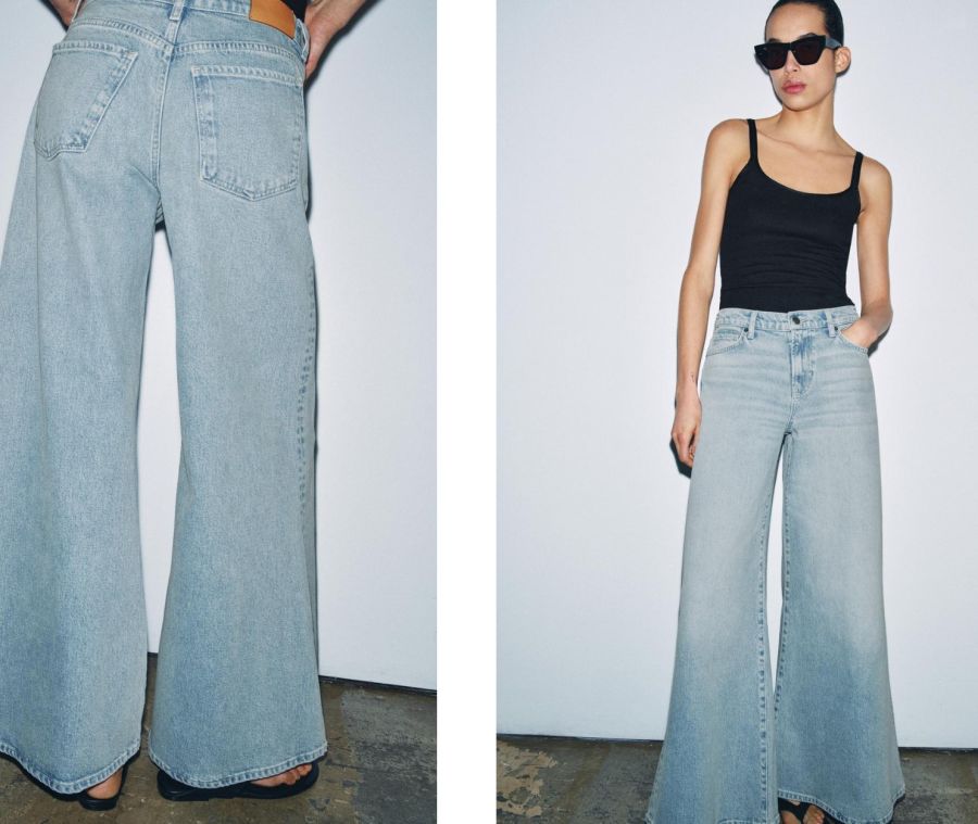 Wide leg jeans