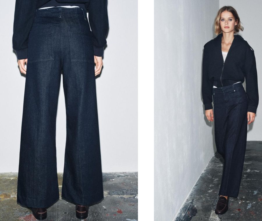 Wide leg jeans