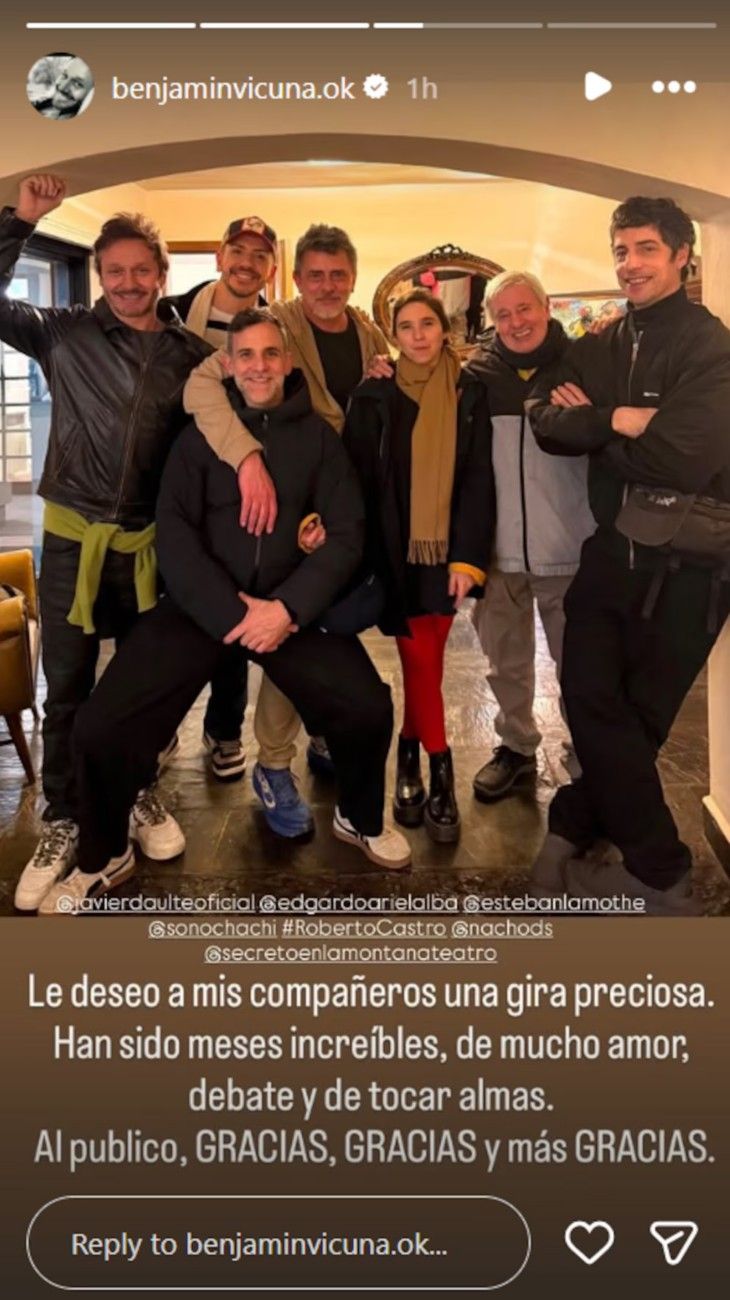 Benjamín Vicuña deja Secreto en la Montaña