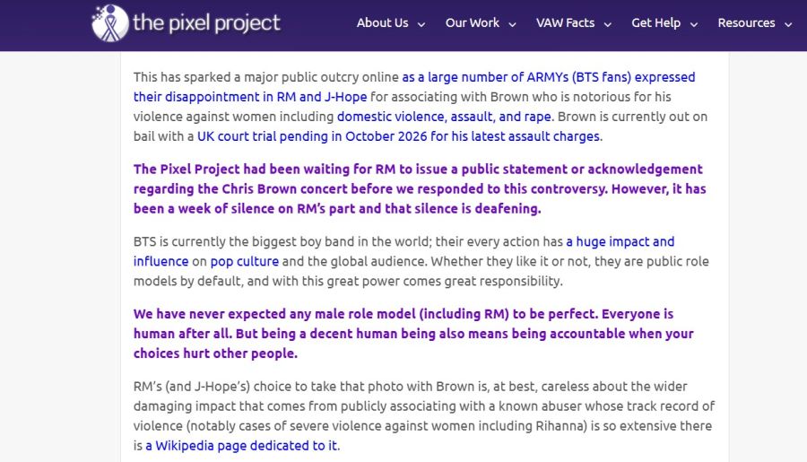 Duro comunicado contra The Pixel Project tras el encuentro de RM, J-Hop y Chris Brown