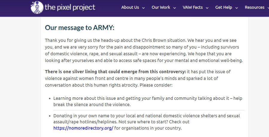 El mensaje de The Pixel Project para ARMY