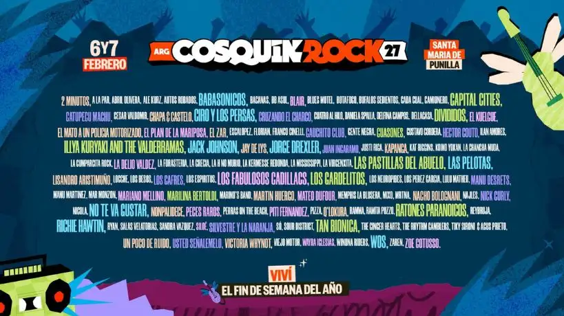 Grilla del Cosquin Rock 2027