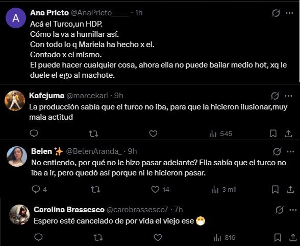 Los comentarios contra El Turco García por dejar plantada a Mariela Prieto en el casamiento de Gran Hermano 1