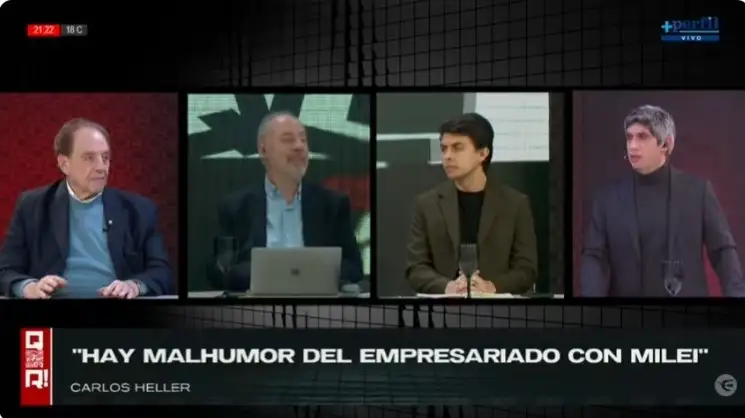 Carlos Heller en QR sobre Milei