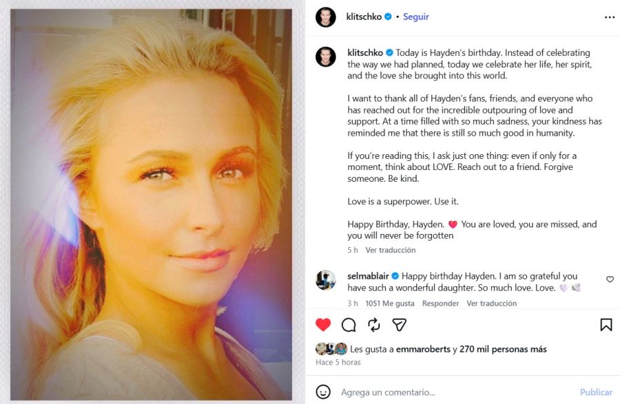 Homenaje en el cumpleaños 37 de Hayden Panettiere