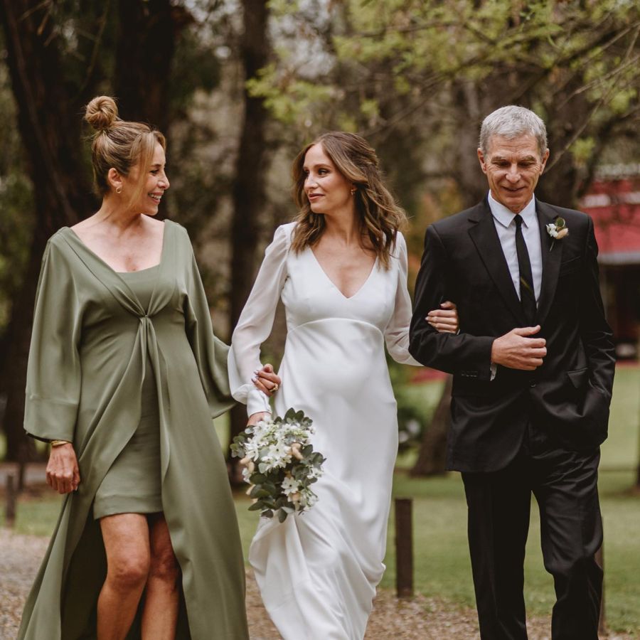 Patricia Viggiano, Diego Chornogubsky, y sus hijas Olivia y Lucila Viggiano