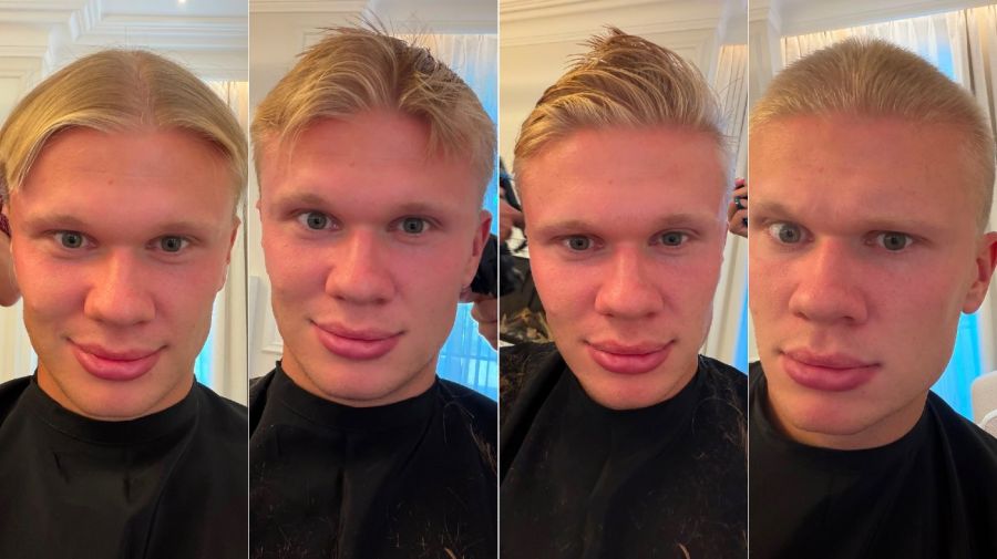 El drástico corte de pelo de Erling Haaland